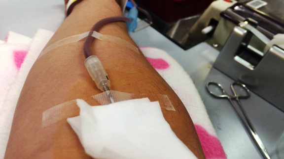献血中