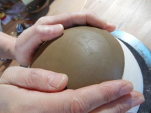 ハートノート　-陶器のプレート