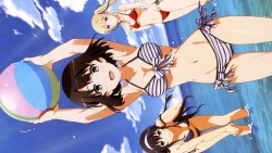 169_307397 bikini cleavage kasumigaoka_utaha katou_megumi kawatsuma_tomomi saenai_heroine_no_sodatekata sawamura_eriri_spencer swimsuits wet