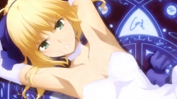 169_316943 bondage cleavage dress fate_stay_night fate_stay_night_unlimited_blade_works saber stockings thighhighs tsuzuki_moe