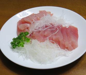 パセリ入り刺身