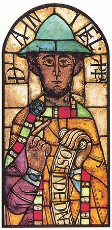 預言者ダニエルを描いたステンドグラス（アウクスブルク大聖堂、11世紀後半）
